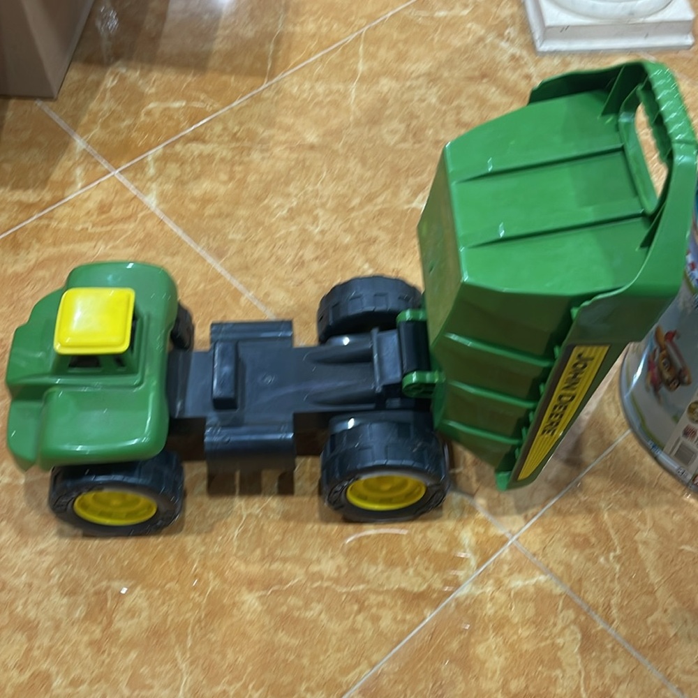 John Deere Green and Blue Toy Dump Truck - Picture 5 of 5